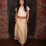Beige color Indo Western Top & Skirt