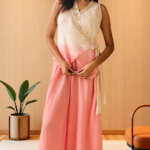 Embroidered Angrakha-Style Ombré Top